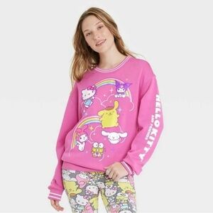 Hello Kitty and Friends Women's Long Sleeve Sweatshirt Bright Pink